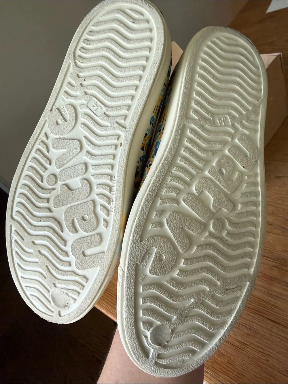 Native Jefferson Slip-On Sneakers with Disney Mickey Cartoon Print